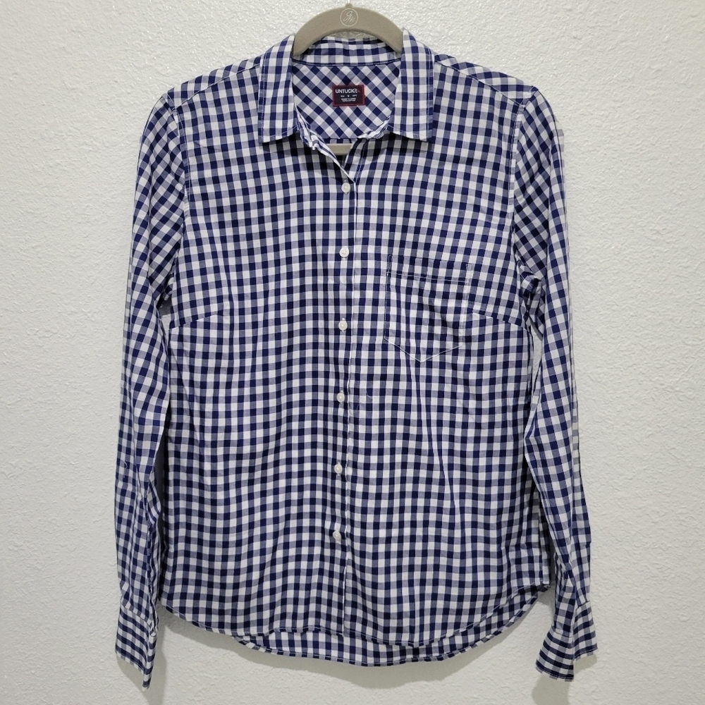 J Crew Untuckit | Womans Calina Plaid Gingham Button NWOT Shirt 6